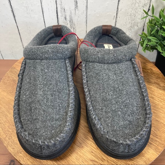 Dearfoams Men's Wool Blend Indoor/Outdoor Slippers - Picture 8 of 9